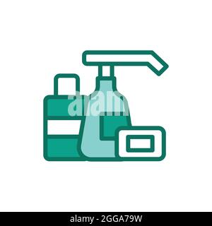 Antiseptic products color line icon. Isolated vector element. Outline pictogram for web page, mobile app, promo Stock Vector