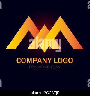 Vector illustration of modern abstract triangle logo  vector business logo design for company logo on white background. Stock Vector
