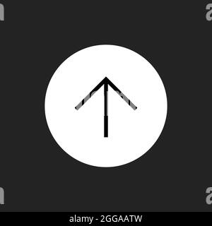 White Swipe Up Icon. Minimalistic UI for Social Media. Vector illustration Stock Vector