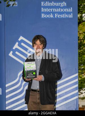Edinburgh, Scotland, United Kingdom, 30th August 2021. Edinburgh International Book Festival: Pictured: Ian Rankin, Scottish crime writer, at the book festival with his new book called The Dark Remains based on an unfinished book by William McIlvanney’s Stock Photo