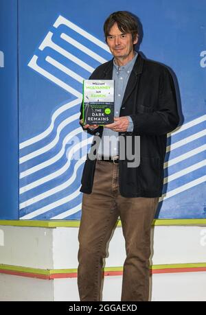 Edinburgh, Scotland, United Kingdom, 30th August 2021. Edinburgh International Book Festival: Pictured: Ian Rankin, Scottish crime writer, at the book festival with his new book called The Dark Remains based on an unfinished book by William McIlvanney’s Stock Photo