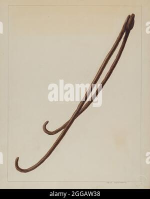 Pot Hooks, c. 1938. Stock Photo