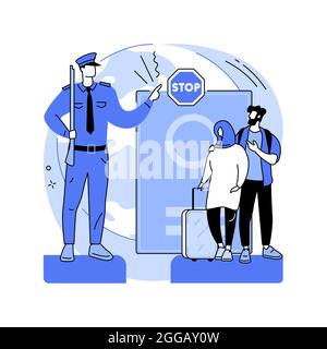 Migration policy abstract concept vector illustration. Stock Vector