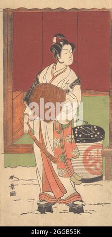 The Actor Ichikawa Monosuke II in the Role of Daito-no-miya Disguised as a Komuso, ca. 1772 (?). Stock Photo