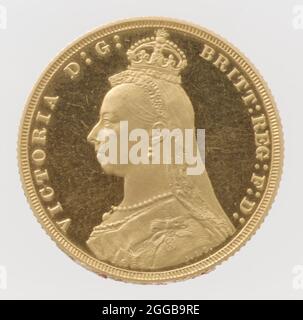 Queen Victoria &quot;Jubilee Head&quot; proof sovereign, 1887. Stock Photo