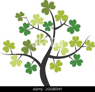 Shamrock Tree. Vector St. Patrick Shamrock Tree Stock Vector