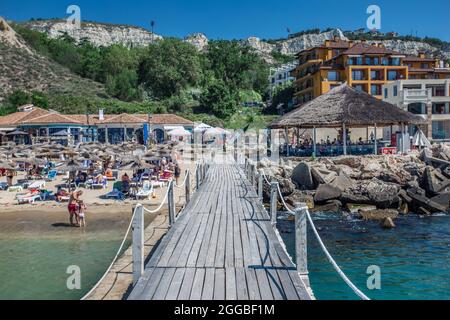 BALCHIK, BULGARIA - May 28, 2020: Amazing view from Balchik, Bulgaria.Balchik is a Black Sea coastal town and seaside resort in the Dobruja region of Stock Photo