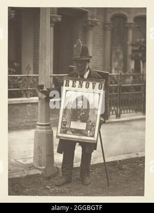 The London Boardmen, 1881. A work made of woodburytype, plate 10 in the book &quot;street incidents&quot; (1881). Stock Photo