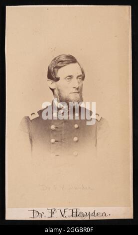 Portrait of Ferdinand Vandeveer Hayden (1829-1887), Circa 1860s. In military uniform. Stock Photo