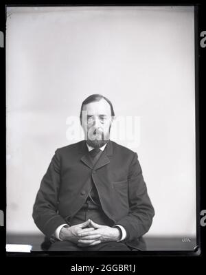 Portrait of Ferdinand Vandeveer Hayden (1829-1887), 1880s. Geologist, member of Warren expedition and Reynolds survey, surgeon with U.S. Army, surveyed Nebraska Territory. Stock Photo