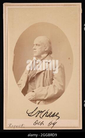 Portrait of Salmon Portland Chase (1808-1873), October 1864. Stock Photo