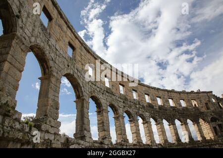 Ampitheater in Pula, Istria province, Croatia Stock Photo