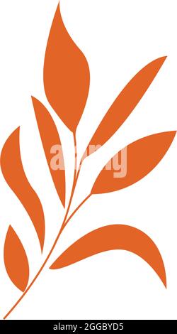 Autumn leaves icon flat design template vector Stock Vector
