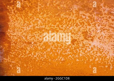 rusted, rusted metal surface, orange copper coloured, corroded surface Stock Photo
