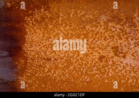 rusted, rusted metal surface, orange copper coloured, corroded surface Stock Photo