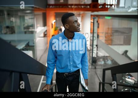 Thoughtful manager, idea developing in IT office Stock Photo