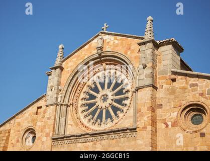 Avila, Spain; august 2021: chuch of San Pedro apostol. Stock Photo