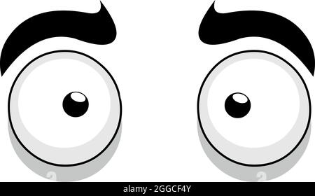 Vector illustration of a cartoon eyes looking Stock Vector