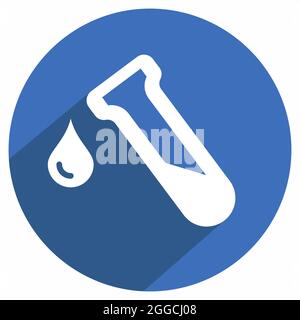 Icon Vector of Drop - Long Shadow Style - Simple illustration, Editable stroke, Design template vector, Good for prints, posters, advertisements, anno Stock Vector