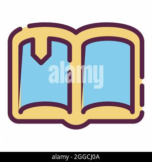 Icon Vector of Book - Line Cut Style - Simple illustration, Editable stroke, Design template vector, Good for prints, posters, advertisements, announc Stock Vector