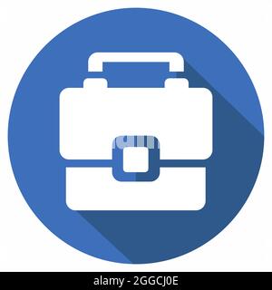 Icon Vector of Briefcase - Long Shadow Style - Simple illustration, Editable stroke, Design template vector, Good for prints, posters, advertisements, Stock Vector