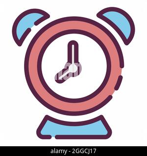 Icon Vector of Alarm - Line Cut Style - Simple illustration, Editable stroke, Design template vector, Good for prints, posters, advertisements, announ Stock Vector