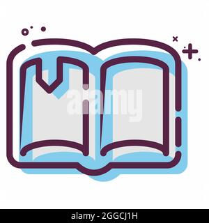 Icon Vector of Book - MBE Syle - Simple illustration, Editable stroke, Design template vector, Good for prints, posters, advertisements, announcements Stock Vector