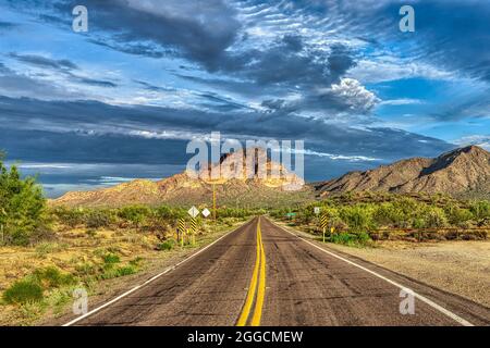 Red Mountian, a.k.a., Mt. McDowell, in the Sonoran Desert near Phoenix, Arizona Stock Photo