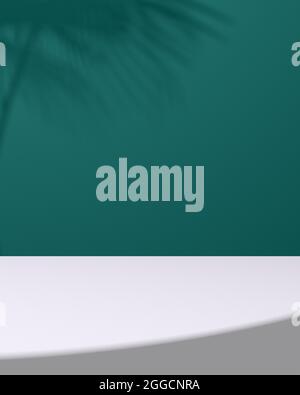 Abstract template as presentation stage with leaf shadow in front of ...