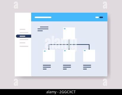 planning schedule online planner organizer calendar with tasks information board organization structure Stock Vector