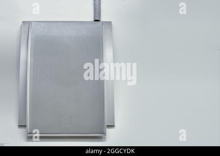 Speaker of the warning system on the wall, close-up Stock Photo