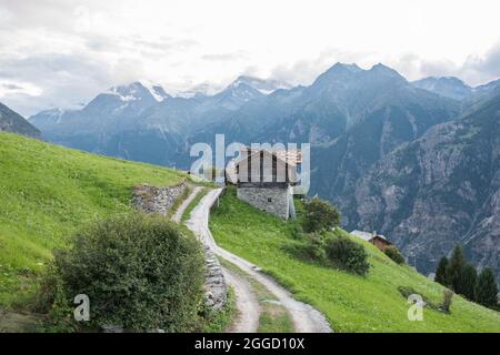 view-of-the-village-of-grachen-valais-switzerland-on-a-sunny-and