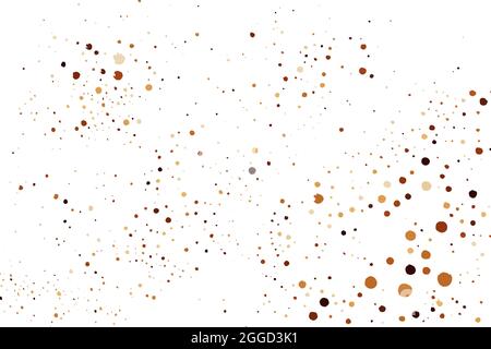 Coffee Color Grain Texture Isolated on White Background. Chocolate Shades Confetti. Brown Particles. Digitally Generated Image. Vector Illustration, E Stock Vector