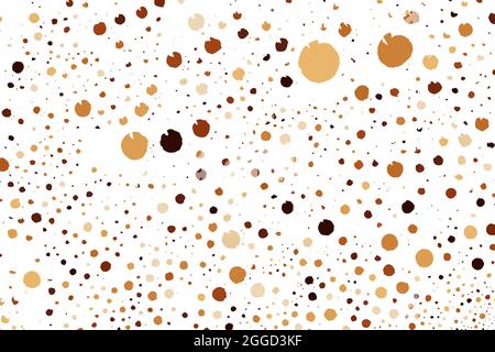 Coffee Color Grain Texture Isolated on White Background. Chocolate Shades Confetti. Brown Particles. Digitally Generated Image. Vector Illustration, E Stock Vector