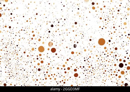 Coffee Color Grain Texture Isolated on White Background. Chocolate Shades Confetti. Brown Particles. Digitally Generated Image. Vector Illustration, E Stock Vector