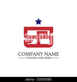 Initial letter BS logo design vector, B and S Letter monogram vector illustration Stock Vector