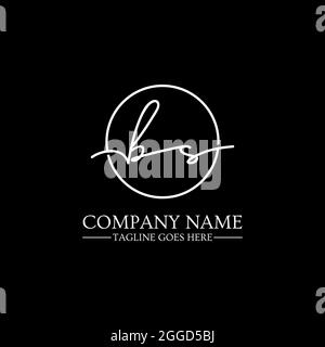 Signature Initial name BS logo design vector, B S Initial handwriting vector illustration Stock Vector