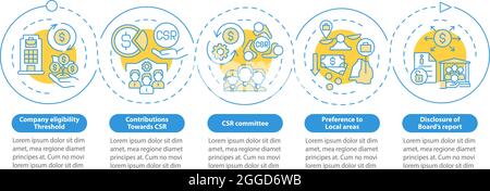 CSR basics vector infographic template Stock Vector