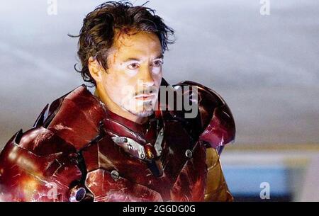 IRON MAN 2008 Paramount Pictures film with Robert Downey Jr. Stock Photo