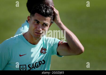 Cristiano Ronaldo attends the Manchester United v Zenit St