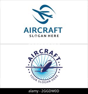 Aircraft icon vector design logo Stock Vector
