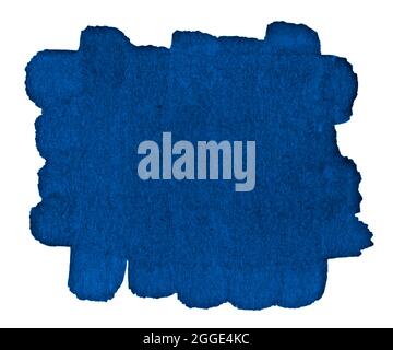 Watercolor frame with jagged edges painted with a brush. Stock Photo