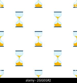 Hourglass pattern. Highly detailed. Antique clock with sand inside. Vector illustration. Stock Vector