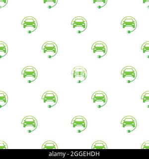 EV charging station pattern. Vector stock illustration. Stock Vector