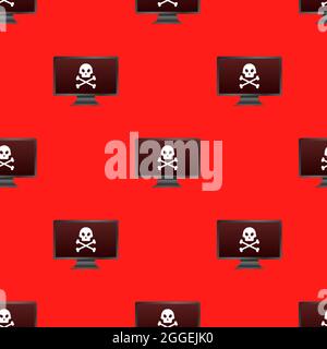 Cyber security concept pattern. Cyber security concept. Virus protection. Vector stock illustration. Stock Vector