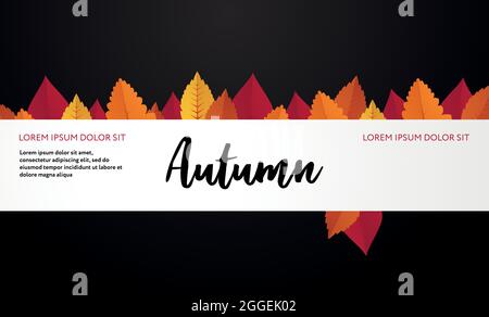 Fall season. Vector illustration with copy space Stock Vector