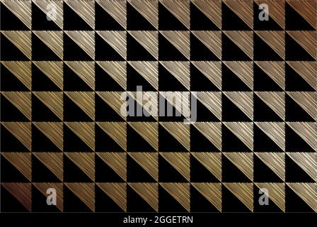 Abstract geometric pattern with trendy gold textured scribbles. Modern abstract design for poster, cover, fabric and other users. Vector illustration. Stock Vector