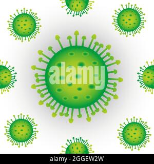 Virus themed vector background.medical pandemic corona virus vector concept. Stock Vector