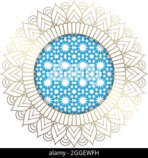Round frame in vintage style of flowing lines. Border for decoration postcards, logos, banners, clearance of goods and promotional products. Decorativ Stock Vector