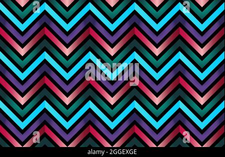 Seamless colourful zigzag pattern for backgrounds. Stock Vector